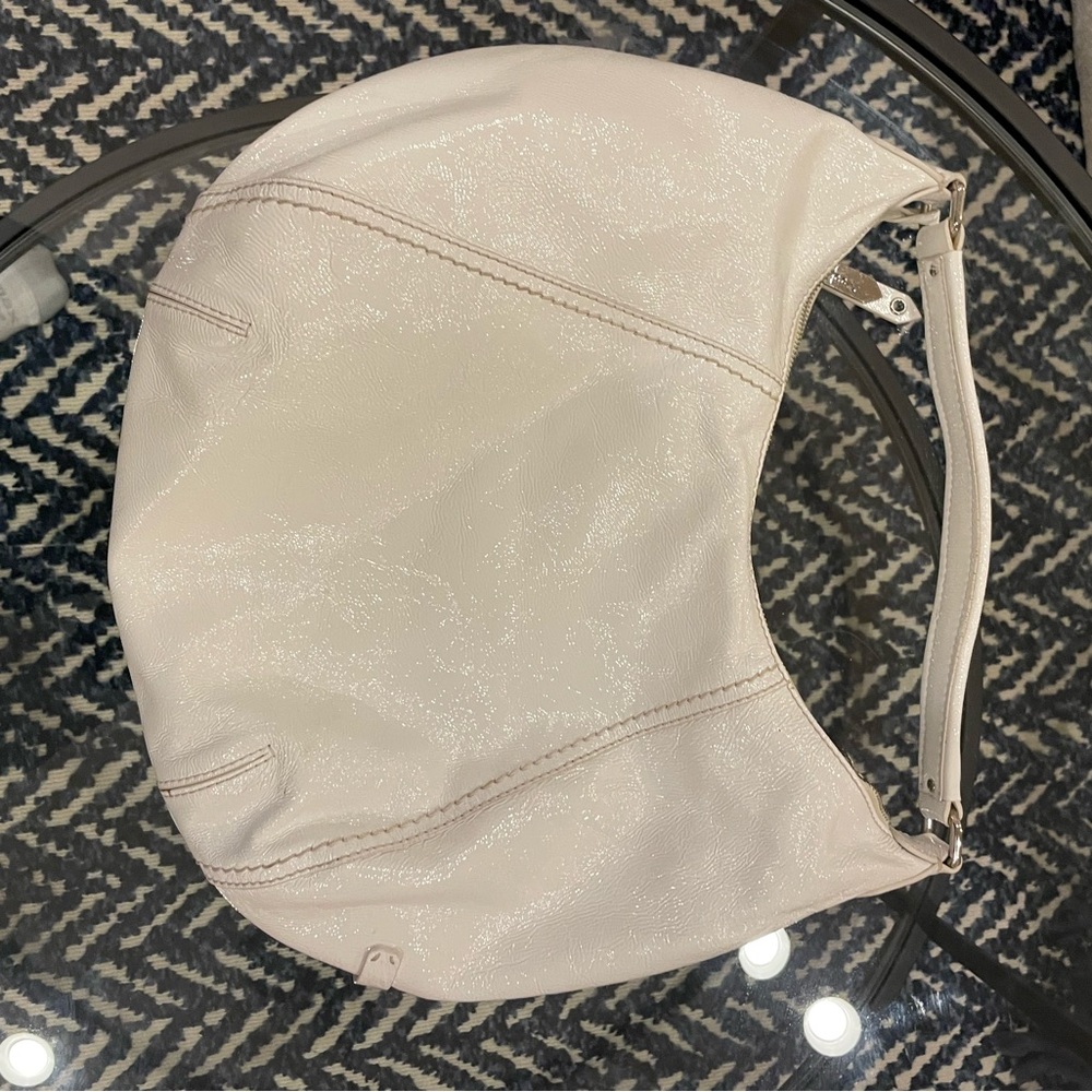 COLE HAAN WHITE PATENT LEATHER HOBO